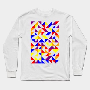 Amazing Geometric Colourful Triangle Pattern #8 Long Sleeve T-Shirt